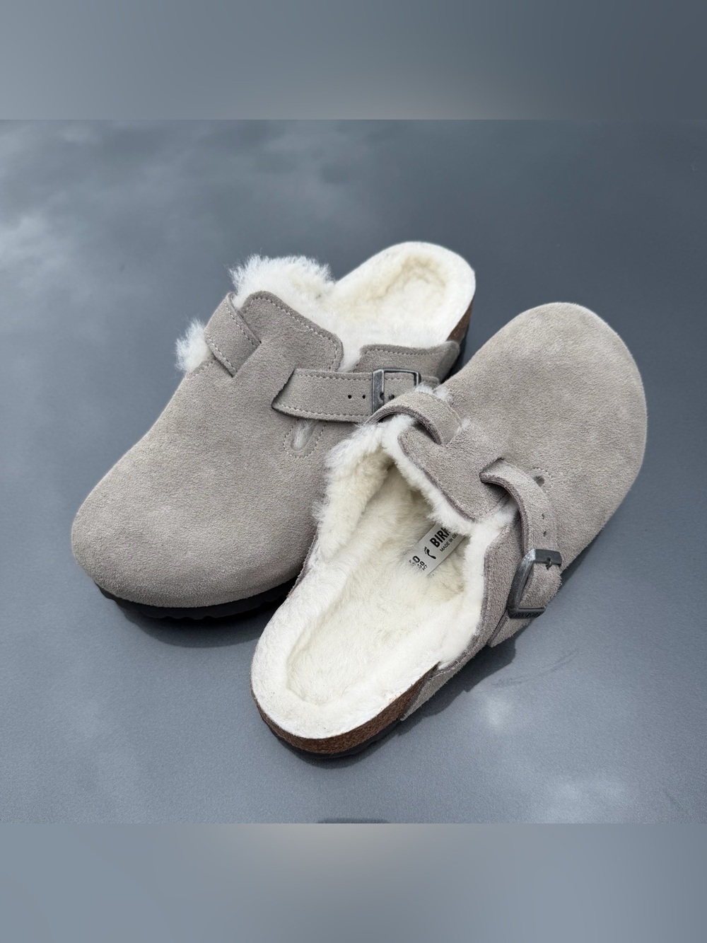 Birkenstock Boston Shearling Lined Suede Slip-On Clogs